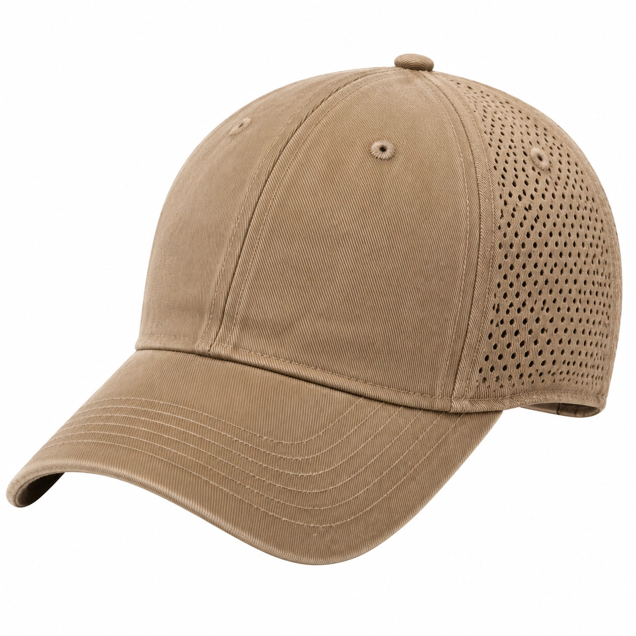 Baseballkappe Einheitsgröße Beige Textilgewebe mit Mesh-Einsätzen für Alltag