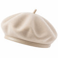 Baskenmütze Einheitsgröße aus Velours in Beige für Damen mit weicher Oberfläche
