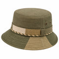 Fischerhut Einheitsgröße aus Textil in Khaki Beige mit breiter Krempe im Outdoor-Stil