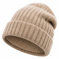Beanie Einheitsgröße Textil Beige gefüttert für Alltag